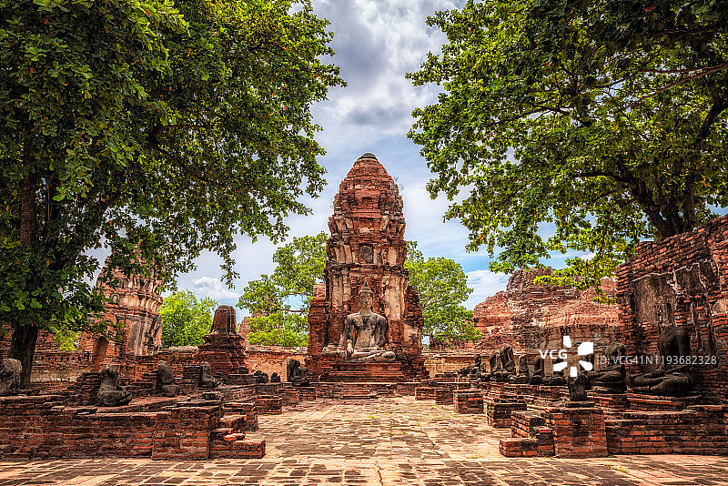 泰国大城府玛哈泰寺遗址图片素材