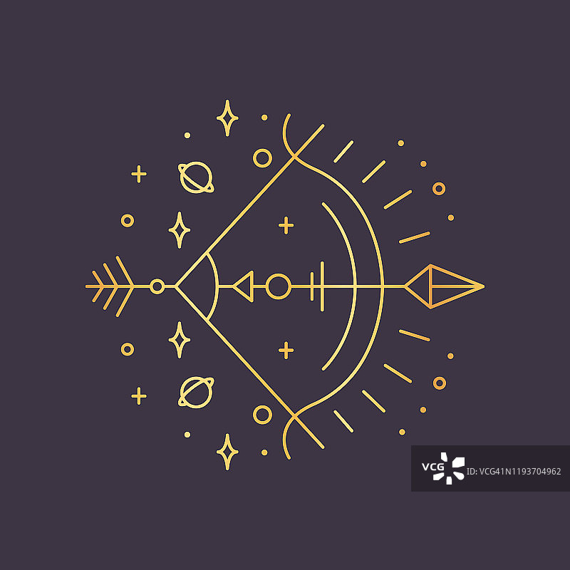 射手座星座符号图片素材