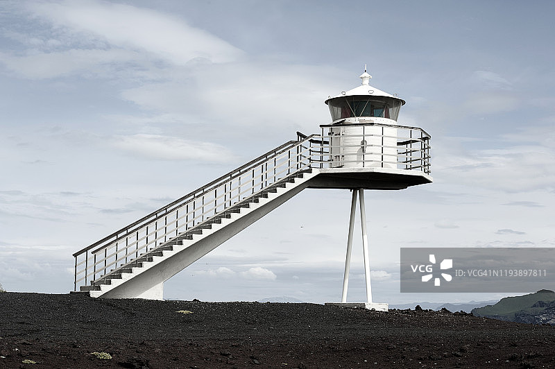 冰岛南部韦斯特曼群岛赫马岛灯塔图片素材