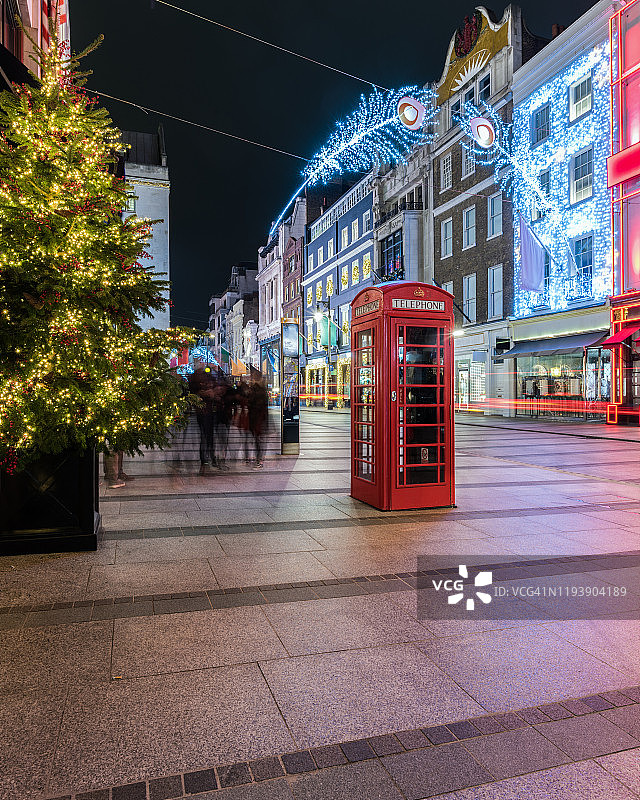 圣诞节：英国伦敦新邦德街图片素材