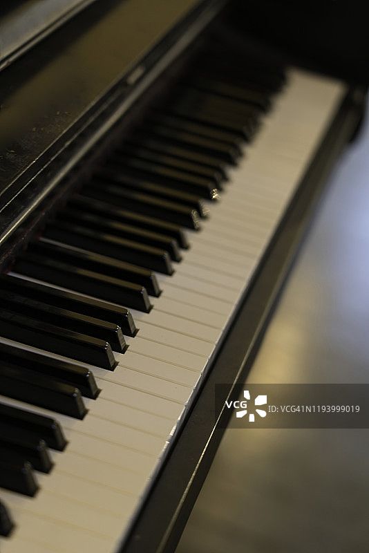 旧钢琴键图片素材
