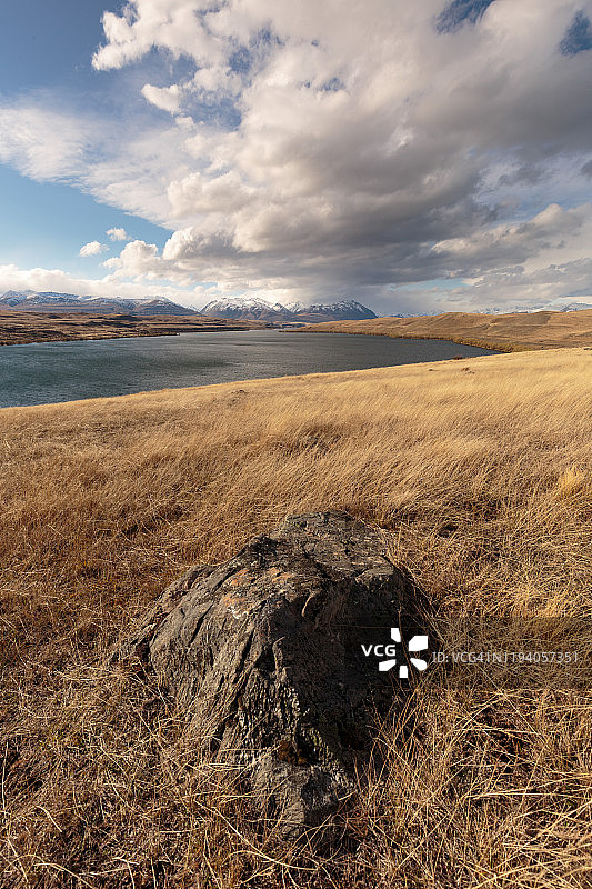 亚历山大湖，新西兰图片素材