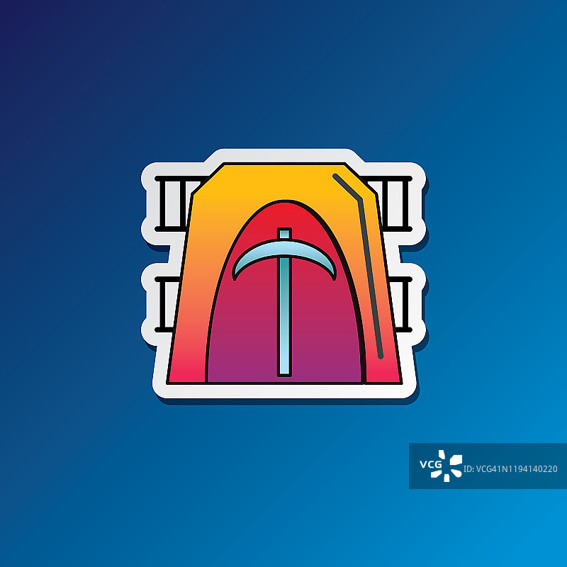 燃料电力图标合成波风格矿山轨道图片素材