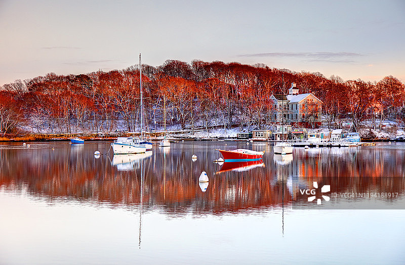 科德角法尔茅斯的冬天图片素材