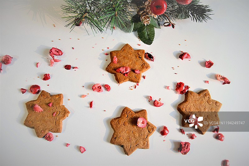 蔓越莓心形饼干图片素材