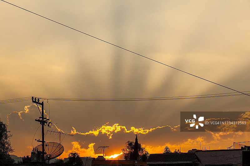 墨西哥城霍奇米尔科的日落图片素材