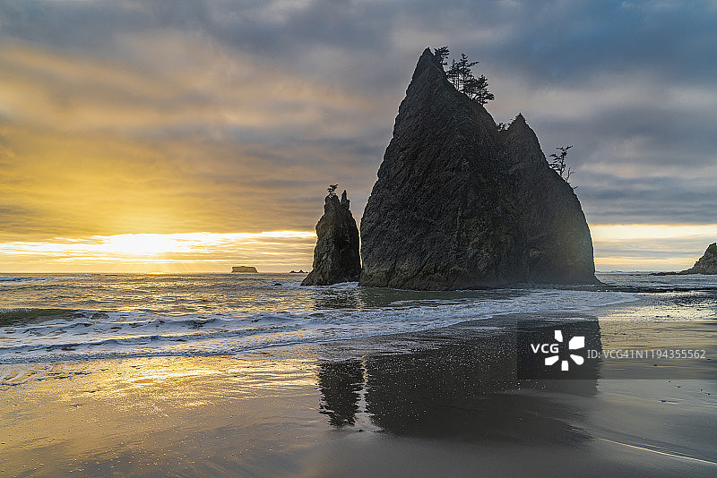 美国华盛顿州福克斯市里亚托海滩图片素材