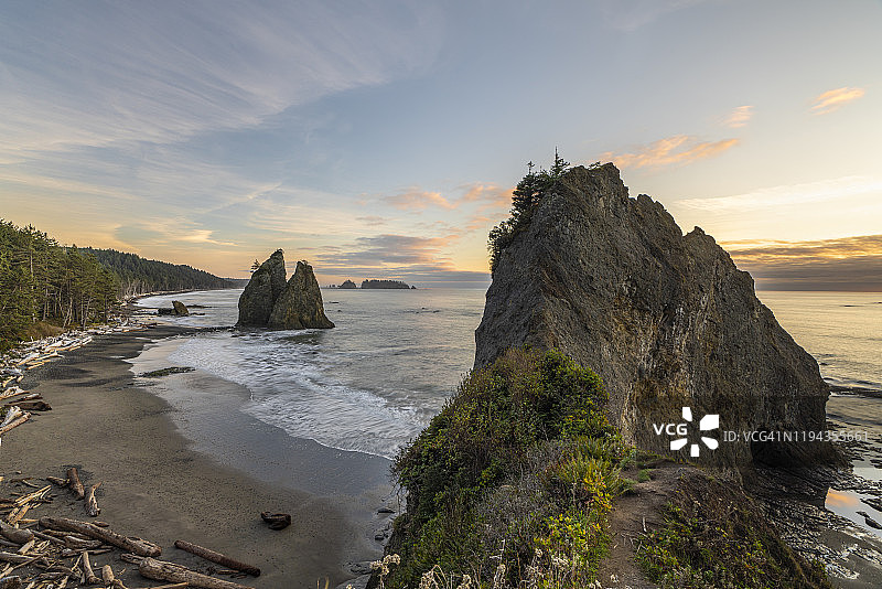 美国华盛顿州福克斯市里亚托海滩图片素材