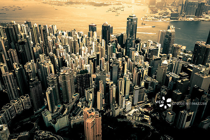 香港城市的无人机视图图片素材