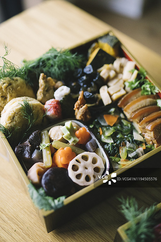 日本新年美食：御节料理图片素材