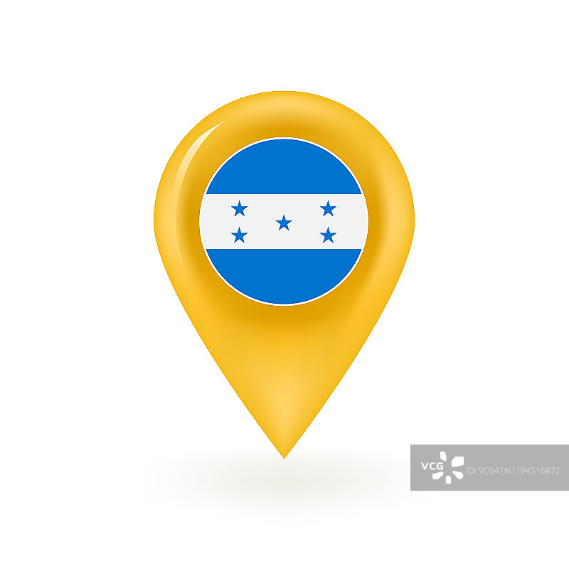 洪都拉斯地图图钉图标图片素材
