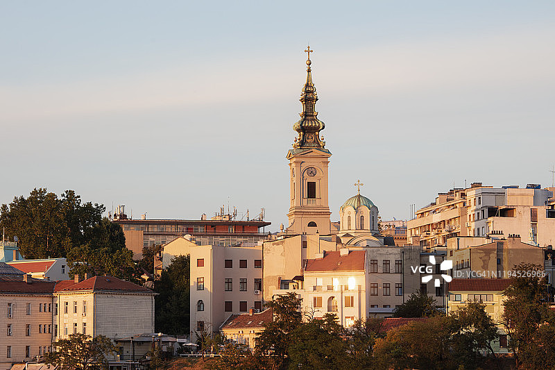 塞尔维亚贝尔格莱德圣米歇尔大教堂图片素材