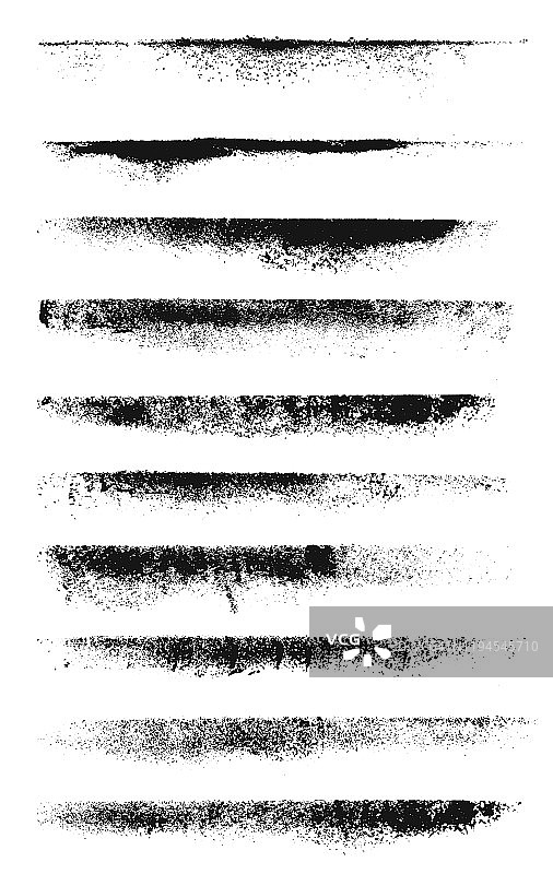 黑色Grunge笔刷套装图片素材