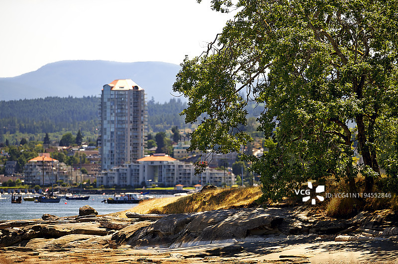 加拿大不列颠哥伦比亚省纳奈莫市纽卡斯尔岛风光图片素材