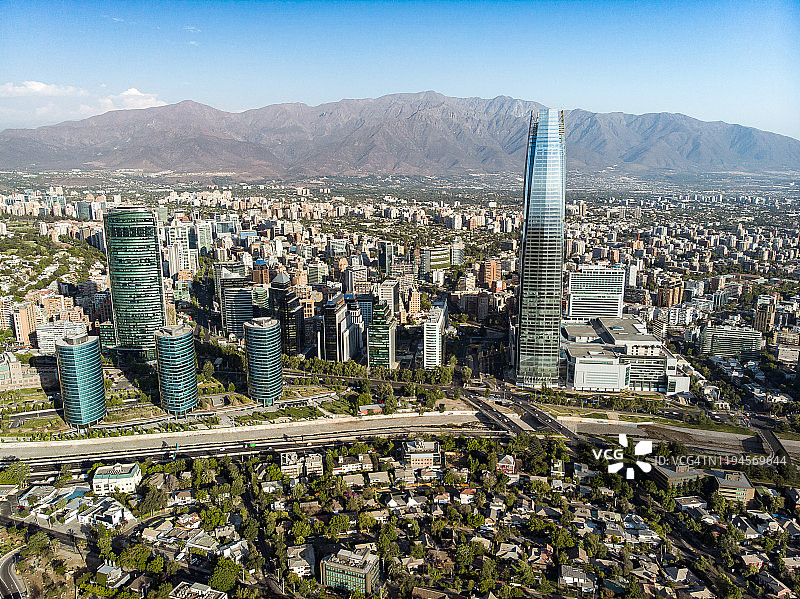 智利圣地亚哥的高速公路交叉口图片素材