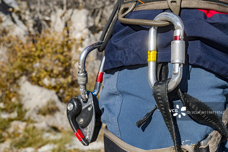 登山装备：登山扣图片素材