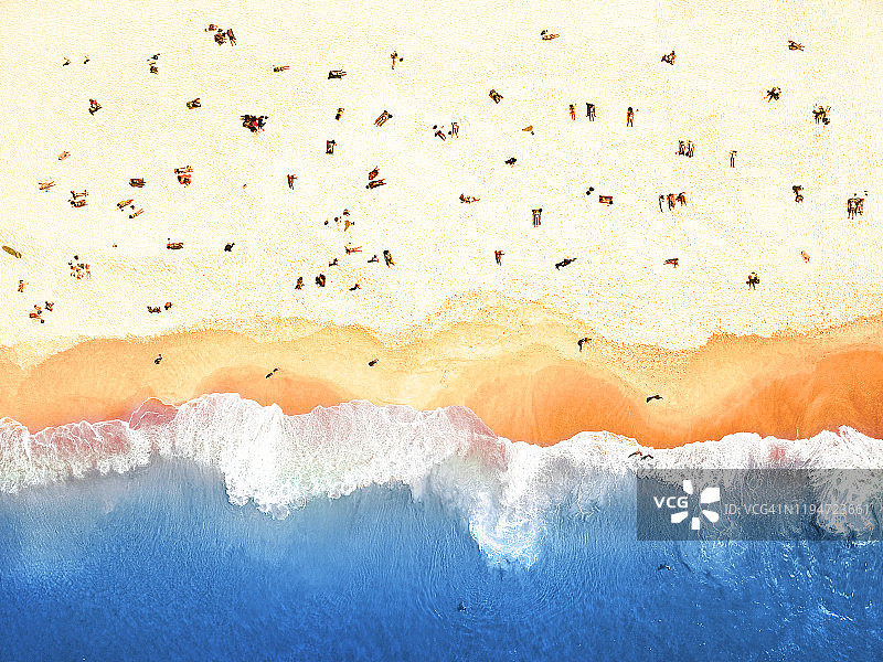 澳大利亚沙滩航拍图片素材