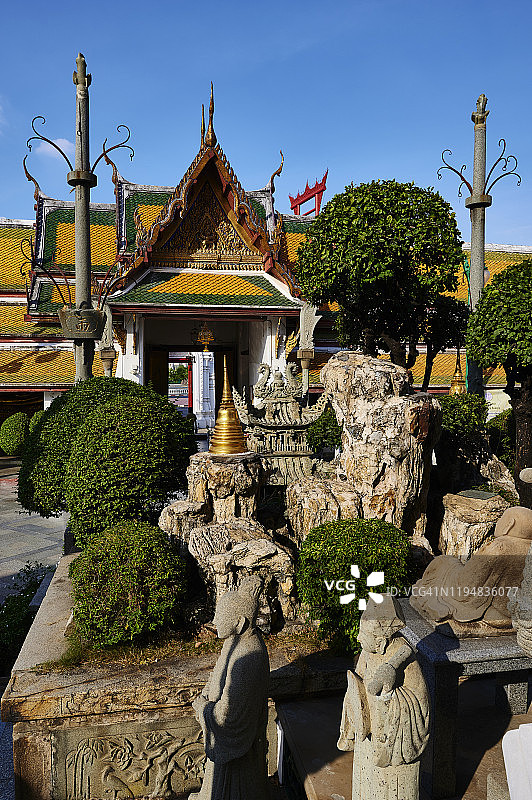 曼谷苏泰寺佛像画廊图片素材