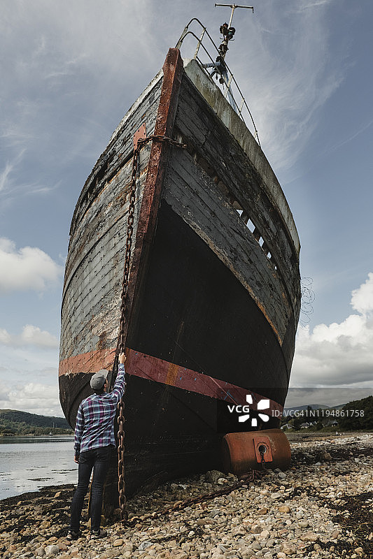 科帕赫的废弃渔船图片素材