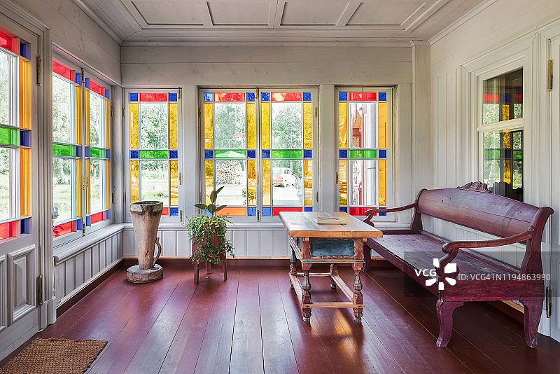 旧俄风格的泰莱姆宫内部图片素材