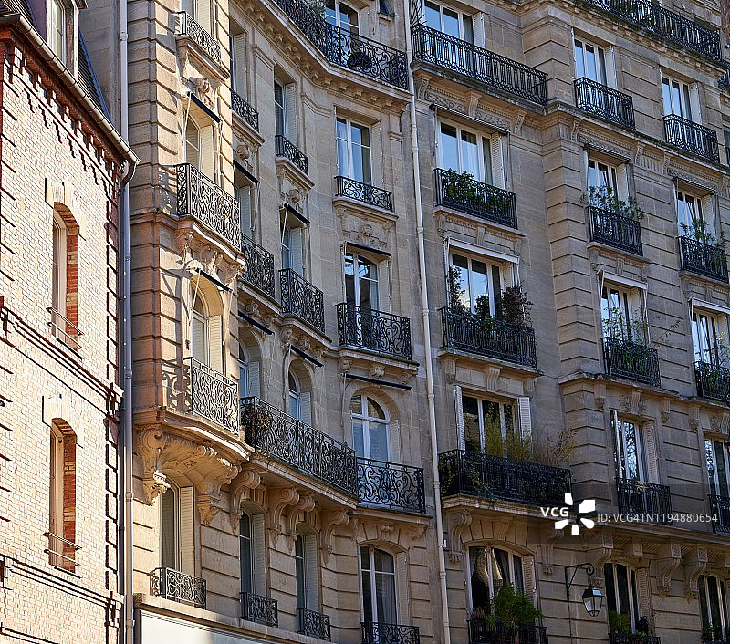 巴黎的奥斯曼公寓图片素材