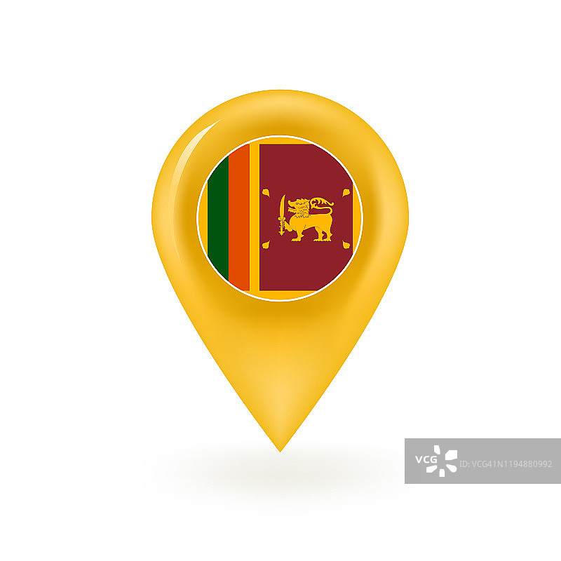 斯里兰卡地图图钉图标图片素材