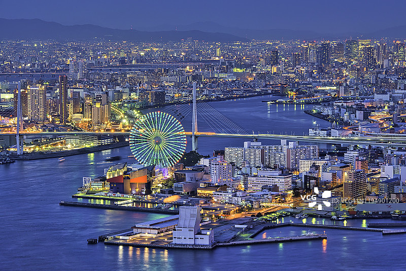 大阪湾城市风光图片素材