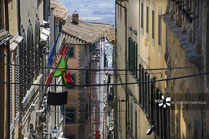 科尔托纳的中世纪街景图片素材