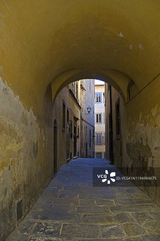 意大利科尔托纳街景小巷图片素材