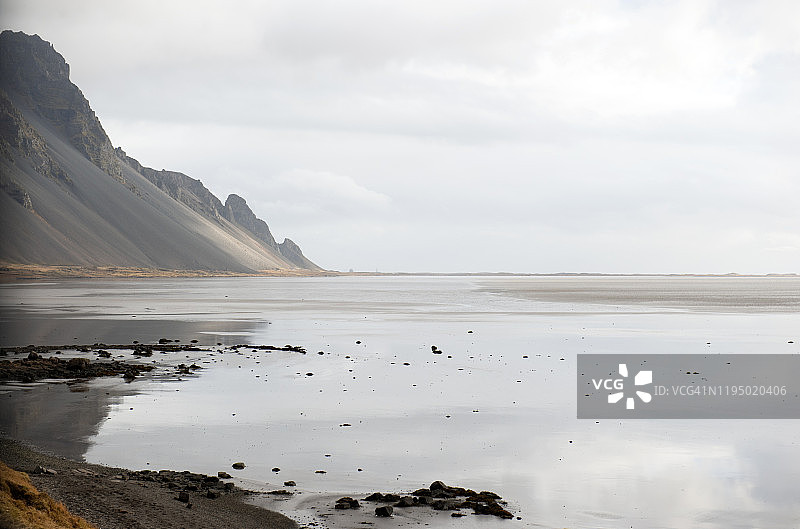 冰岛东南部赫本黑沙滩图片素材