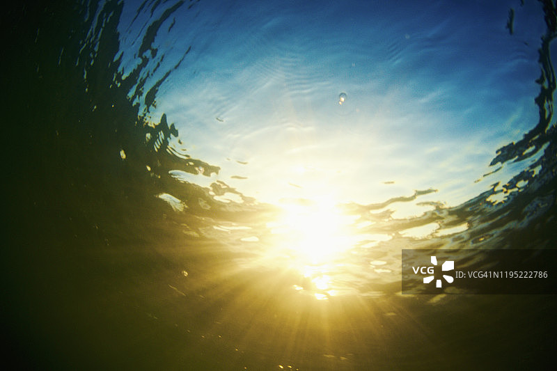 宁静阳光的水下景色图片素材