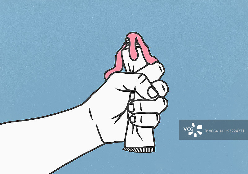 手挤牙膏管图片素材