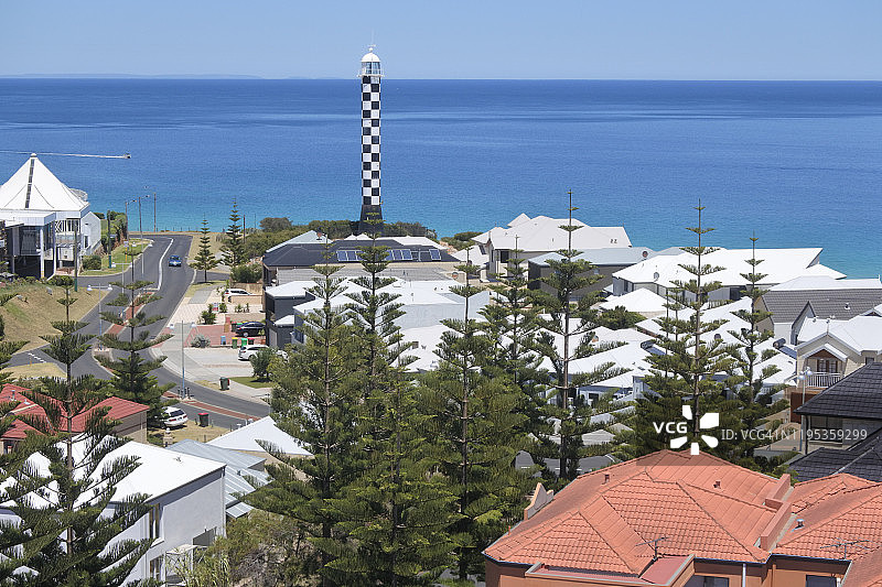 西澳大利亚州班伯里灯塔的航拍景观图片素材