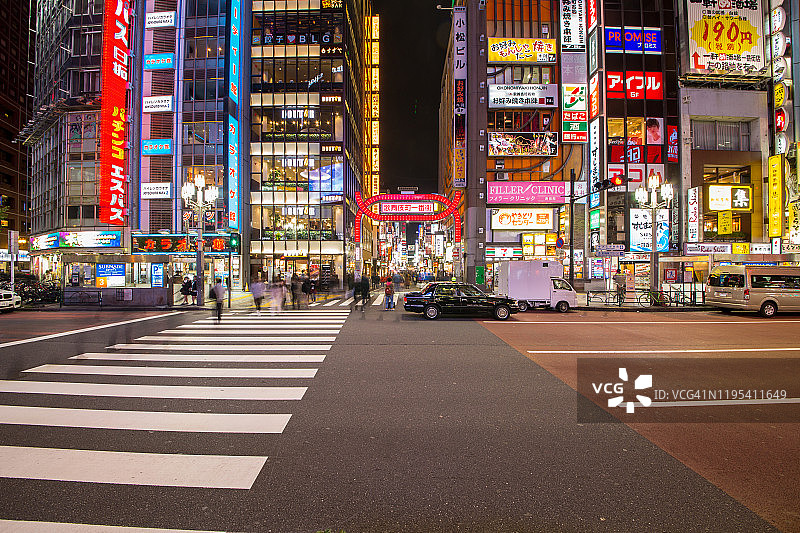 东京新宿歌舞伎町红灯区图片素材