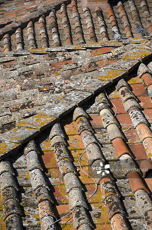 意大利安吉亚里中世纪屋顶风光图片素材