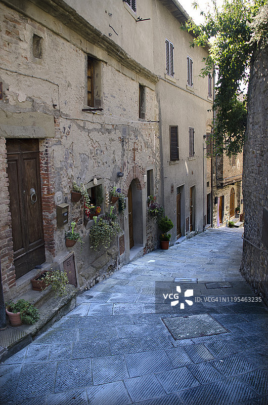 意大利安吉亚里中世纪乡村小巷图片素材
