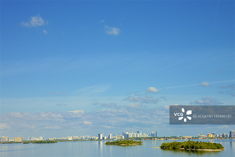 迈阿密高处的大西洋内陆航道景观图片素材