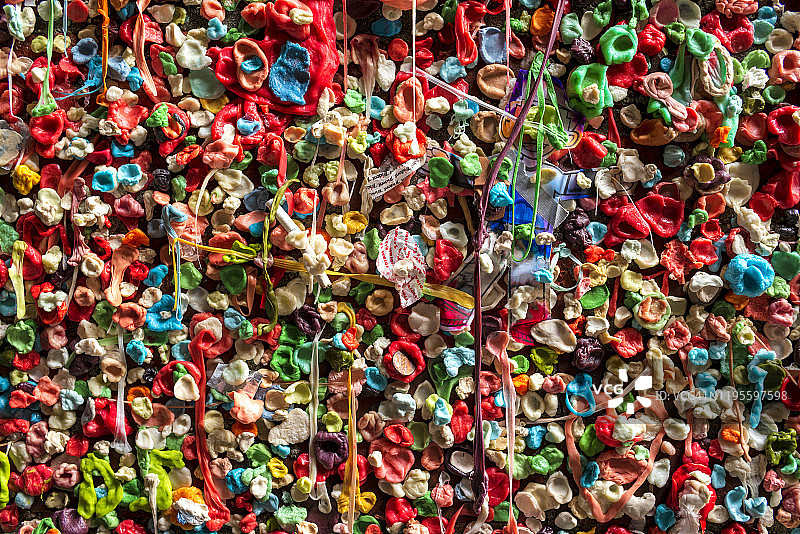 西雅图口香糖墙图片素材