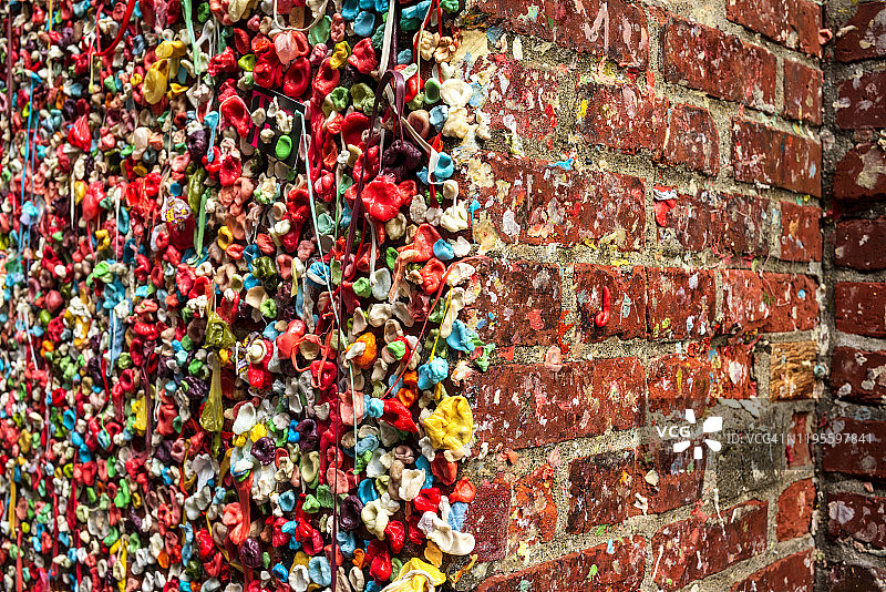 市集剧院口香糖墙图片素材