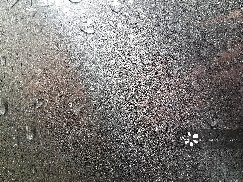 灰色背景上水滴的完整画面图片素材