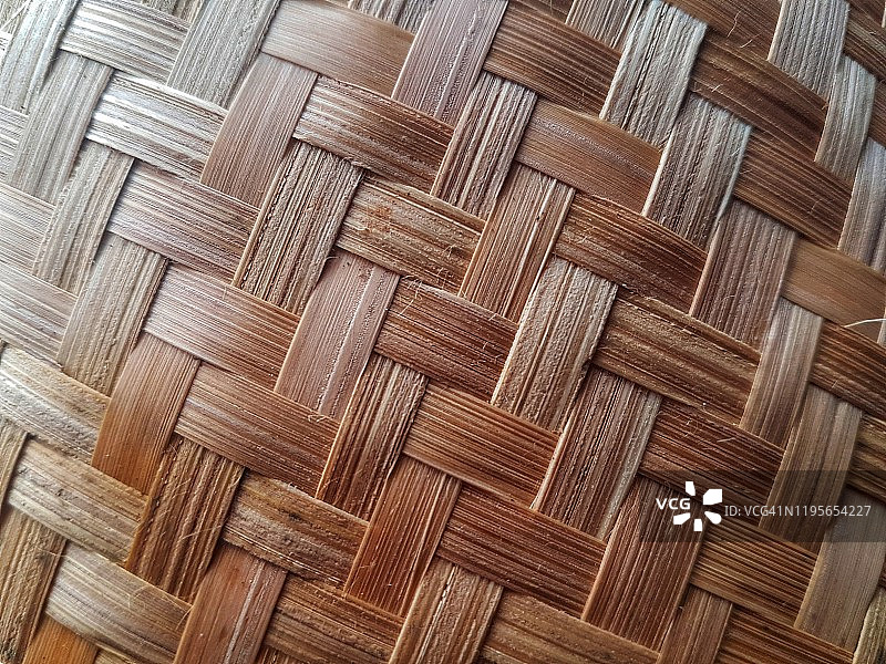 编织竹子的特写镜头图片素材