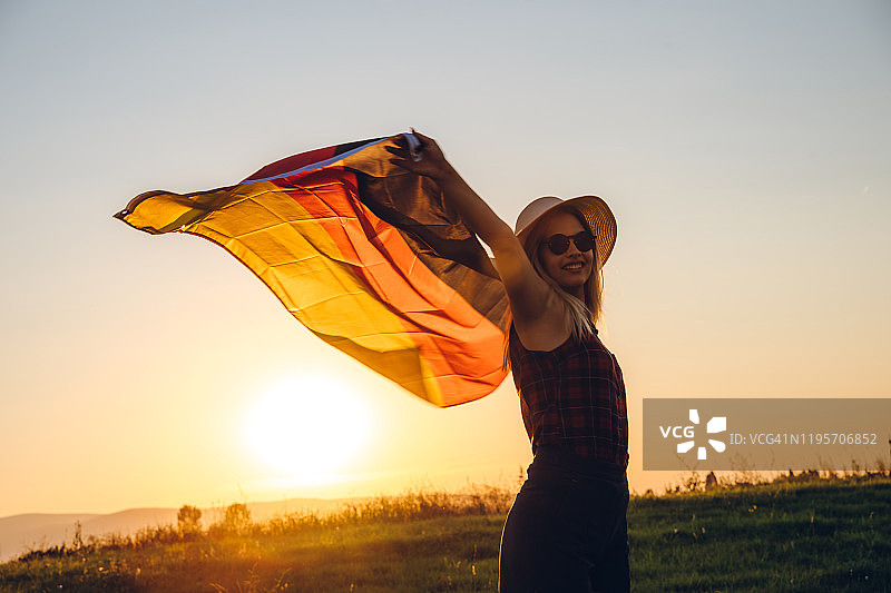 德国国旗展开图片素材