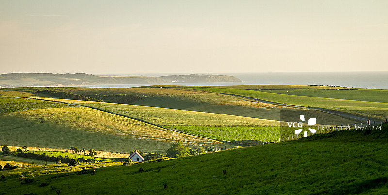 格雷角附近的田野中的方向标志图片素材