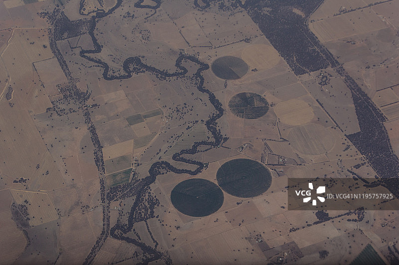 维多利亚州干旱地区航拍图片素材