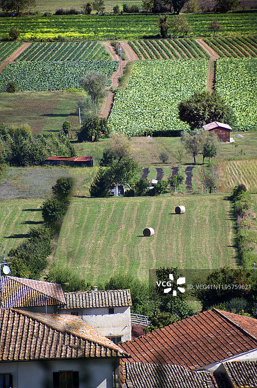 意大利安吉亚里周边的农场景观图片素材