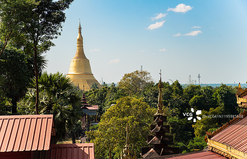 缅甸勃固市瑞莫道佛塔景观图片素材