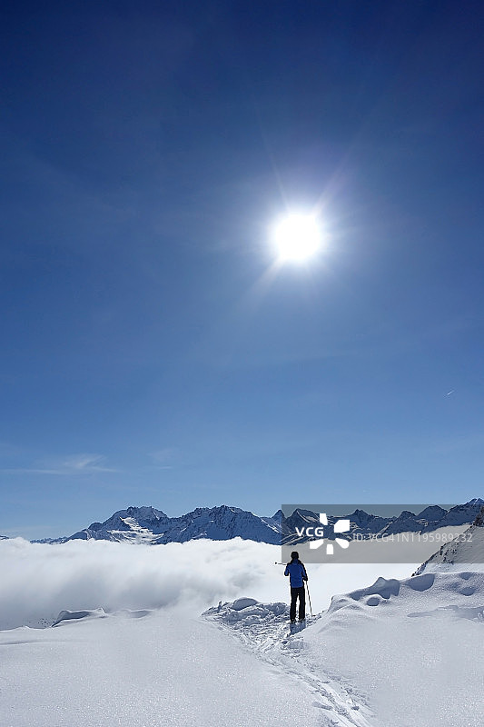 奥地利圣安东极速滑雪图片素材