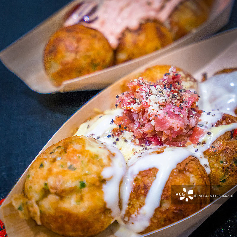 章鱼小丸子特写图片素材