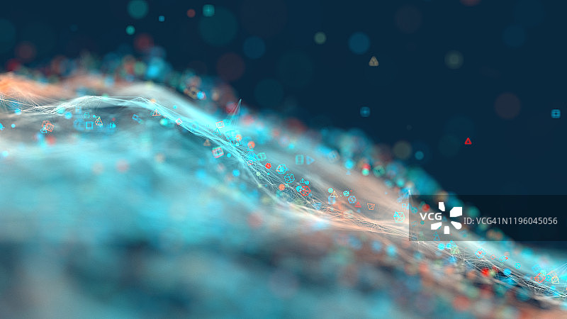 粒子波浪图片素材