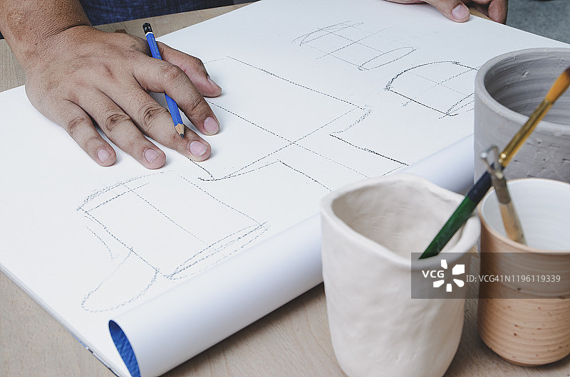 产品设计师素描绘图开发原型流程设计理念创意概念图片素材